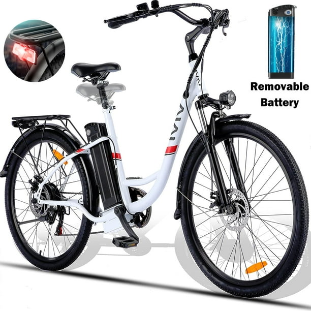 26 pulgadas ebike bicicleta eléctrica 350w Pedelec citybike-con 36v 8ah 7 marchas negro nuevo